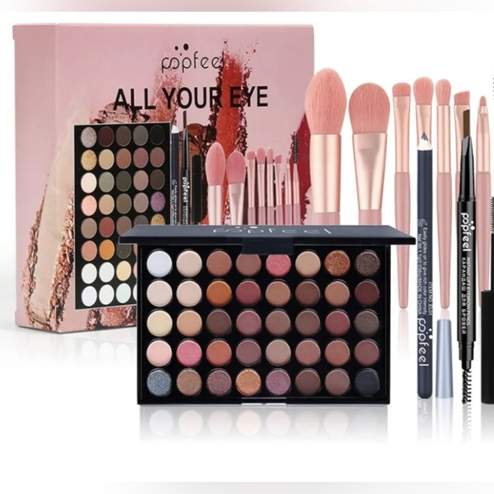 Professional Makeup Palette All Your Eye Set - Brown and Pink New Sealed In Box - Picture 3 of 13